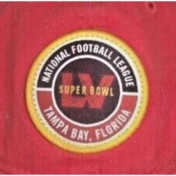 New Era NFL Hat Super Bowl LV Strapback Red Cap 9TWENTY Embroidered Logo Sports - Picture 2 of 6